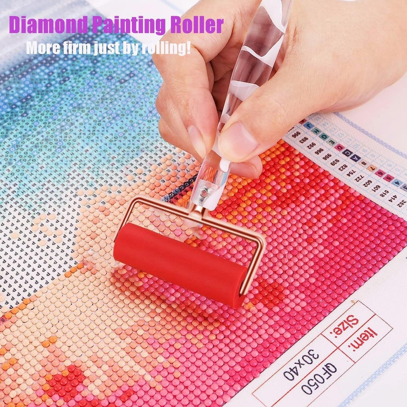 Heyseri Diamond Art Pens, 15pcs Diamond Painting Pen with Wheel Roller Accessories Tools Set, Stainless Steel Metal Pen Tips, Ergonomic Art Drill Pens, Comfort Grip and Faster Drilling(White) - Image 5
